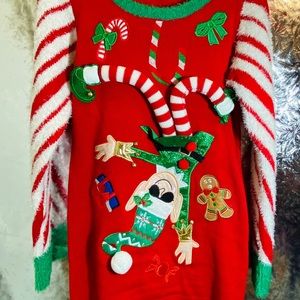Ugly Christmas Sweater - elf and jingle bells!
